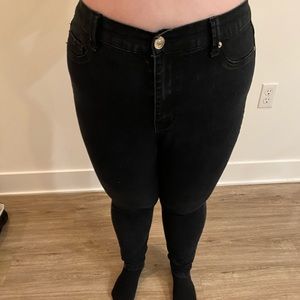 F21 black jeans